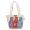 Laurel Burch Medium Tote Zipper Top 13.5"X5.5"X10"-Olas De Colores